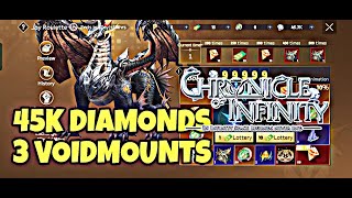 45k Diamonds = 3 Voidmounts + Resources = 5million boost / Pao Sea-94 boost | Chronicle Of Infinity