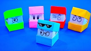 Cubes changing face - Funny origami game