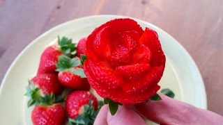 Magic Strawberry Rose Flowers • Step by Step • Easy •