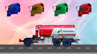 MENEBAK GAMBAR DENGAN BENAR!! KABIN TRUK TANGKI PERTAMINA HINO 2 CORRECTLY GUESS THE TRUCK COLORS