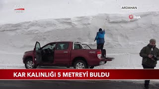 Ardahan'da Kar Kalınlığı 5 Metreyi Buldu