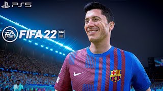 FIFA 22 PS5 | Barcelona Vs PSG Ft. Lewandowski, Sanches, Raphinha, | 4K Gameplay