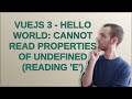 VueJS 3 - Hello World: Cannot read properties of undefined (reading 'e')