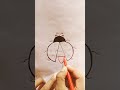 How to draw ladybug drawing with letter A #ytshorts #ladybug #shorts