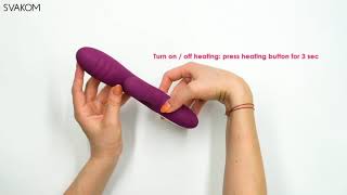 Vibrador 21 cm con calentamiento \