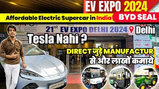 EV EXPO 2024 Delhi | Tesla Nahi? Affordable Electric Supercar in India BYD Seal | Ev Expo 2024  EP-1