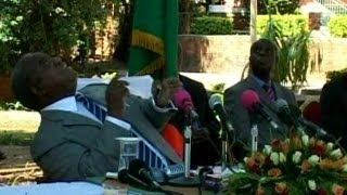 Monkey Urinates on the Zambian Leader During Press Conference