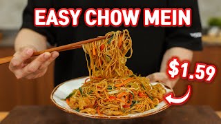 The Cheapest & Easiest Noodle Dish Ever! Chicken Chow Mein!