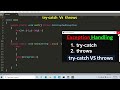 try-catch Vs throws in java | Learn Coding