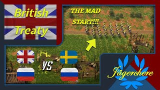 The BEST Start Against Sweden?! | The Z-A Series | 3v3 Treaty with British | AOE III: DE