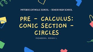 1.3. PRE-CALCULUS CIRCLES GENERAL EQUATION PART 1