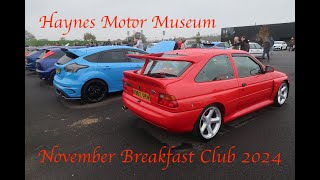 Haynes Motor Museum November breakfast club meet 2024