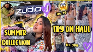 ZUDIO SHOPPING \u0026 TRY ON HAUL At ₹49😍 Summer Tops, Dresses, Jeans \u0026 Shoes Collection! ThatQuirkyMiss