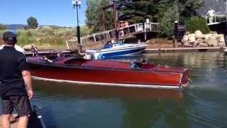 Big Boy Boat fires up at the 2015 South Tahoe Wooden Boat Classic