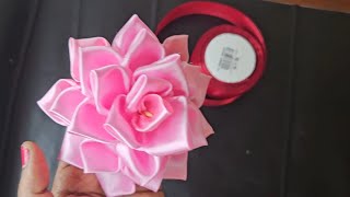 How To Make Satin Ribbon Rose Flowers l DIY l Easy Method Flower Making