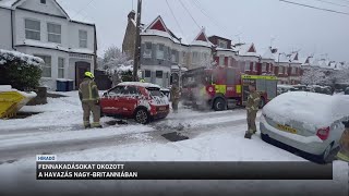 Fennakadásokat okozott a havazás Nagy Britanniában