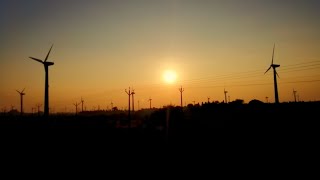 One of the #Largest Windmills in Asia, view of #Muppandal #Aralvaimozhi ,#Windmills From Train