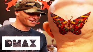 Ami James Tattoos Beautiful Butterfly For Woman With Alopecia | Miami Ink