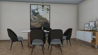 Luxury TV Lounge & Dining Animation — Architectural Visualization Walkthrough