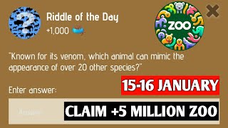 Riddle Of The Day Zoo 15 January | Zoo Riddle Of The Day | Rebus Of The Day Zoo 15 January