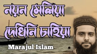 নয়ন মেলিয়া দেখিনি চাহিয়া | Marajul Islam Islamic song