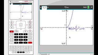 Calculator skills: Restricting domains of functions with the TI-Nspire GDC.