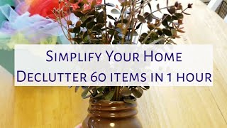 MINIMALISM CHALLENGE: 60 Items in 60 Minutes | Declutter With Me