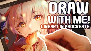 Lineart in Procreate! | Draw with Me!