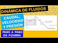 Ecuación de Bernoulli - Calculando el caudal o flujo volumétrico y presiones manométricas