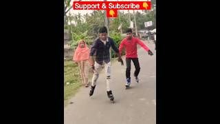 Wow 🔥🔥 #Girls Reaction 😀/ #Skating on Road #Reaction #shorts #shortvideo #youtubeshorts #balurghat