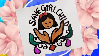 national girl child day drawing | save girl child day poster | national girl child day poster