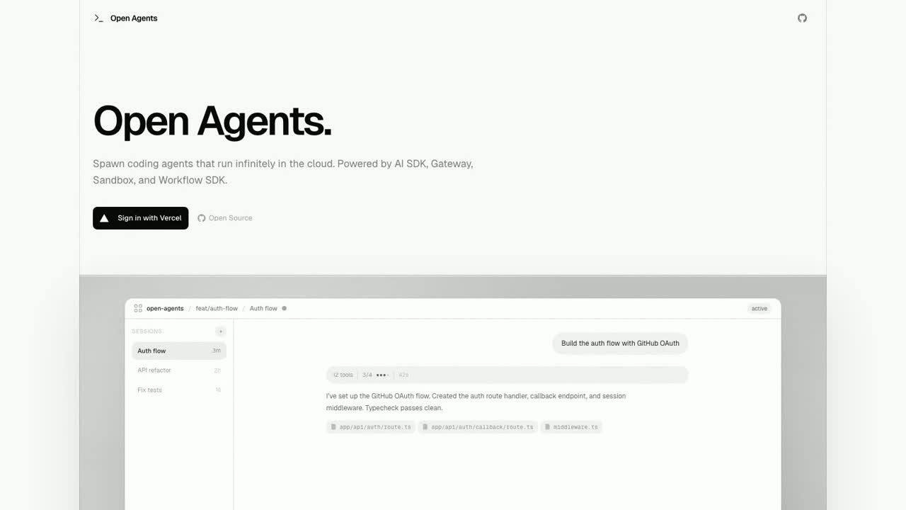 Open Agents Vercel S Open Source Control Plane For Coding Agents Youtube