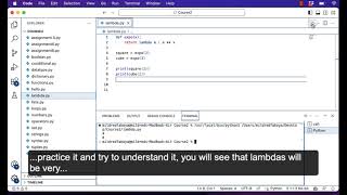 Week 13 : Lesson 2 - Python Lambda and User Input