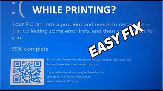 Fix Blue Screen Error While Printing Windows 10