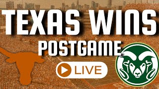 Texas Longhorns Football Dominates Colorado State Rams 52-0 In Season Opener (Postgame Live)