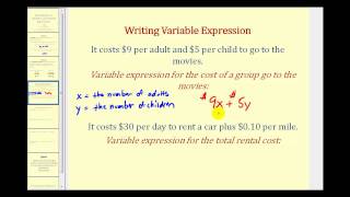 Introduction to Variables and Variable Expressions