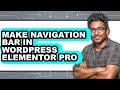 How To Make Navigation Bar In WordPress Elementor Pro - Step By Step