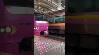 #新潟駅#特急いなほ　ハマナス色　ピンク色　念願の！！　間近で見れて感動！　ショート動画