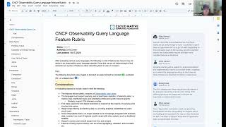 2024-10-08 WG: Query Standardization Meeting: Feature Rubric Part 1