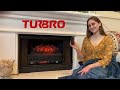 turbro eternal flame ef26 pb infrared quartz electric fireplace log heater