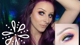 TROPICAL MAKEUP LOOK with GLITTER ft MORPHE | beccaboo