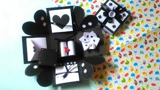 Explosion box | Black and white explosion box (requested video) | Ring explosion box| DIY Gift Ideas
