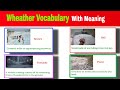 Weather Vocabulary With Full Meanings | Learn Daily English Words