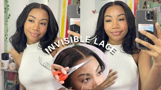 Completely Glueless HD Lace Wig Install | Stunning Bob Wig Ready to Wear HAIRVIVI