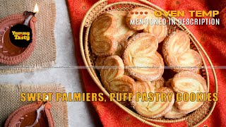 Sweet Palmiers, Puff pastry Cookies | Kothamally