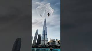 Burj Khalifa during Rain ❤️  #youtubeshorts #viral #dubai #burjkhalifa #rain