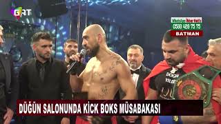 Düğün salonunda kick boks müsabakası