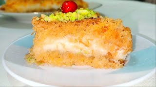 ক্রিম কুনাফা চুলায় তৈরি এরাবিয়ান সুইট ডিস| Kunafa Recipe Without Oven| Creamy Kunafa| Easy Kunafa