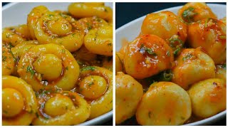 Better than Noddles,chewy garlic seasoned potato,Easy potato recipe|Korean chilli garlic potato bite