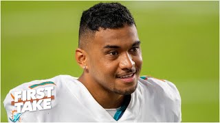 The Dolphins name Tua Tagovailoa their starting QB, Ryan Fitzpatrick will back him up | First Take